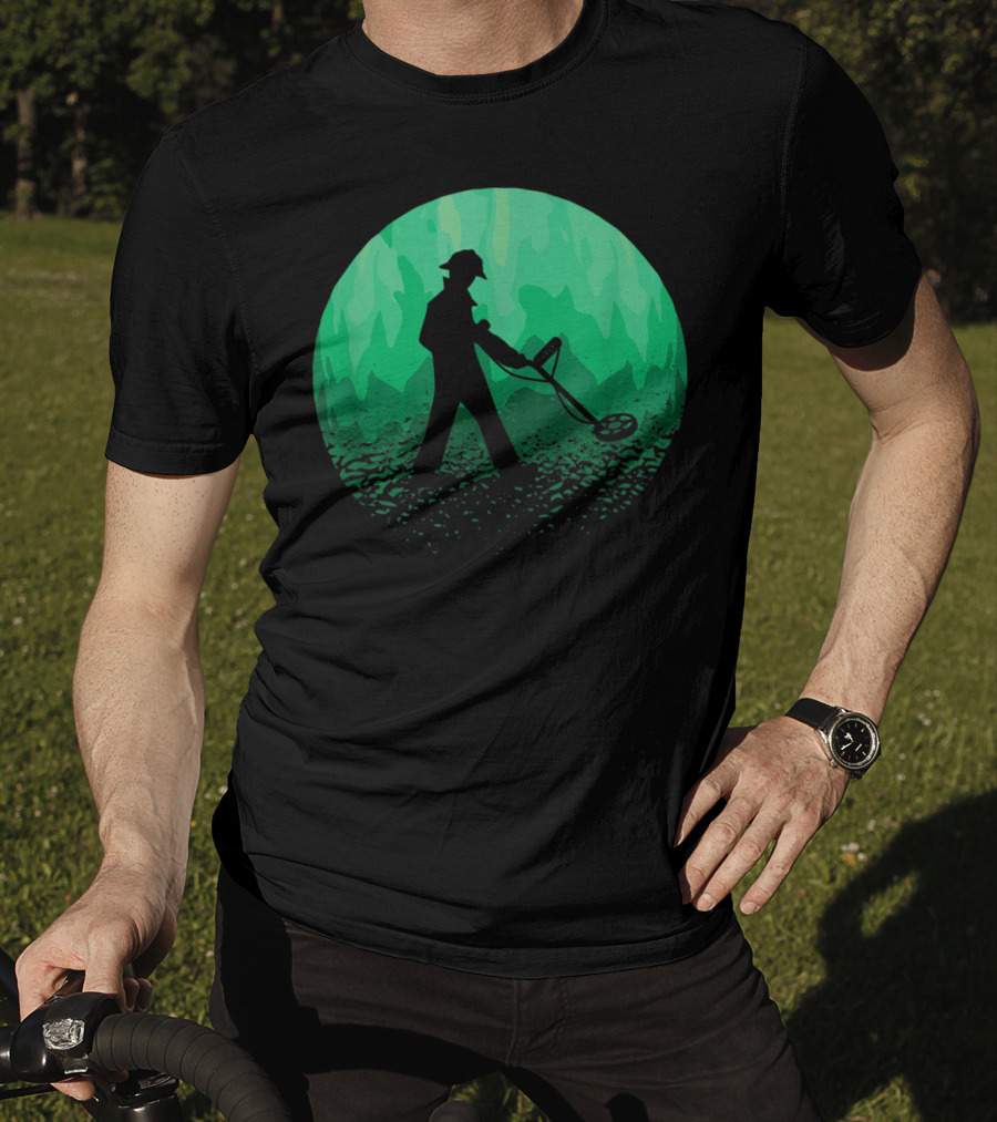 Detectorists Forest Treasure Hunter Exploring Meteorites Scene T-Shirt