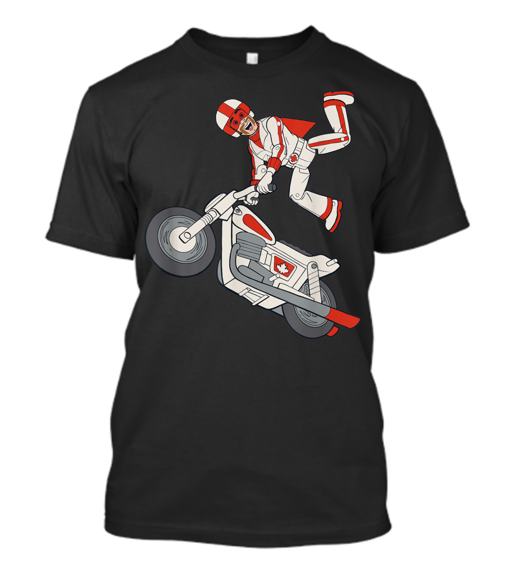 Disney Pixar Toy Story 4 Duke Caboom Canadian Motorcycle Stunt Rider T-Shirt