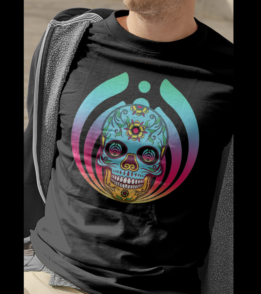 Bassnectar Edm Rave Clothes Bass Head Sugar Skull Bass Drop T-Shirt