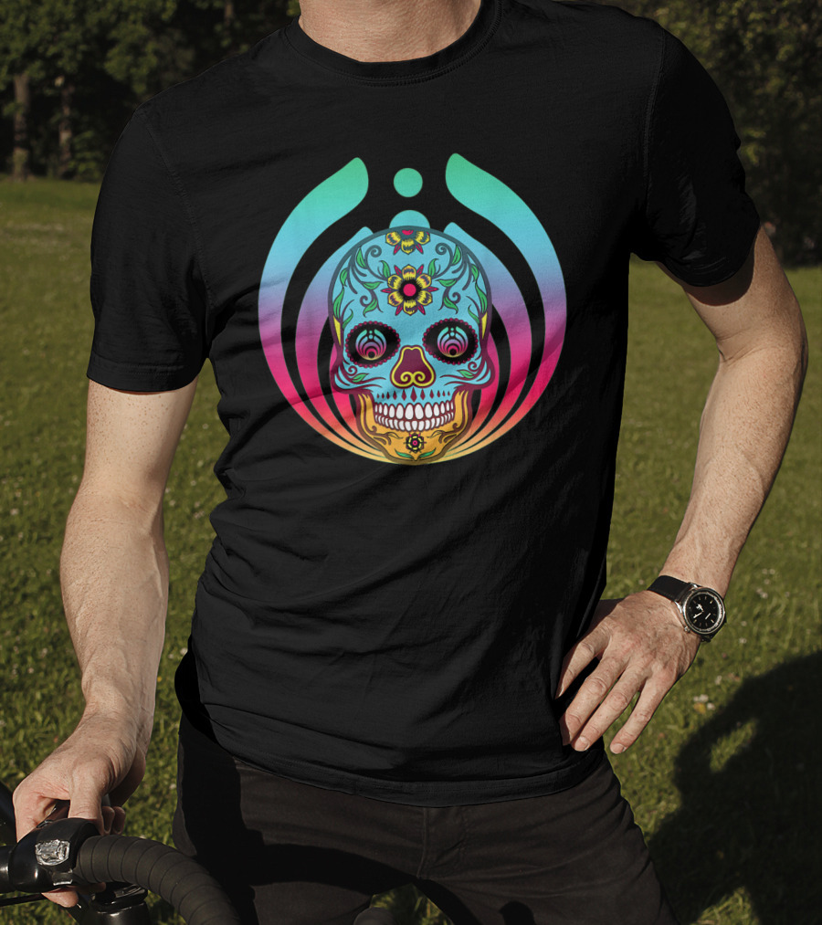 Bassnectar Edm Rave Clothes Bass Head Sugar Skull Bass Drop T-Shirt