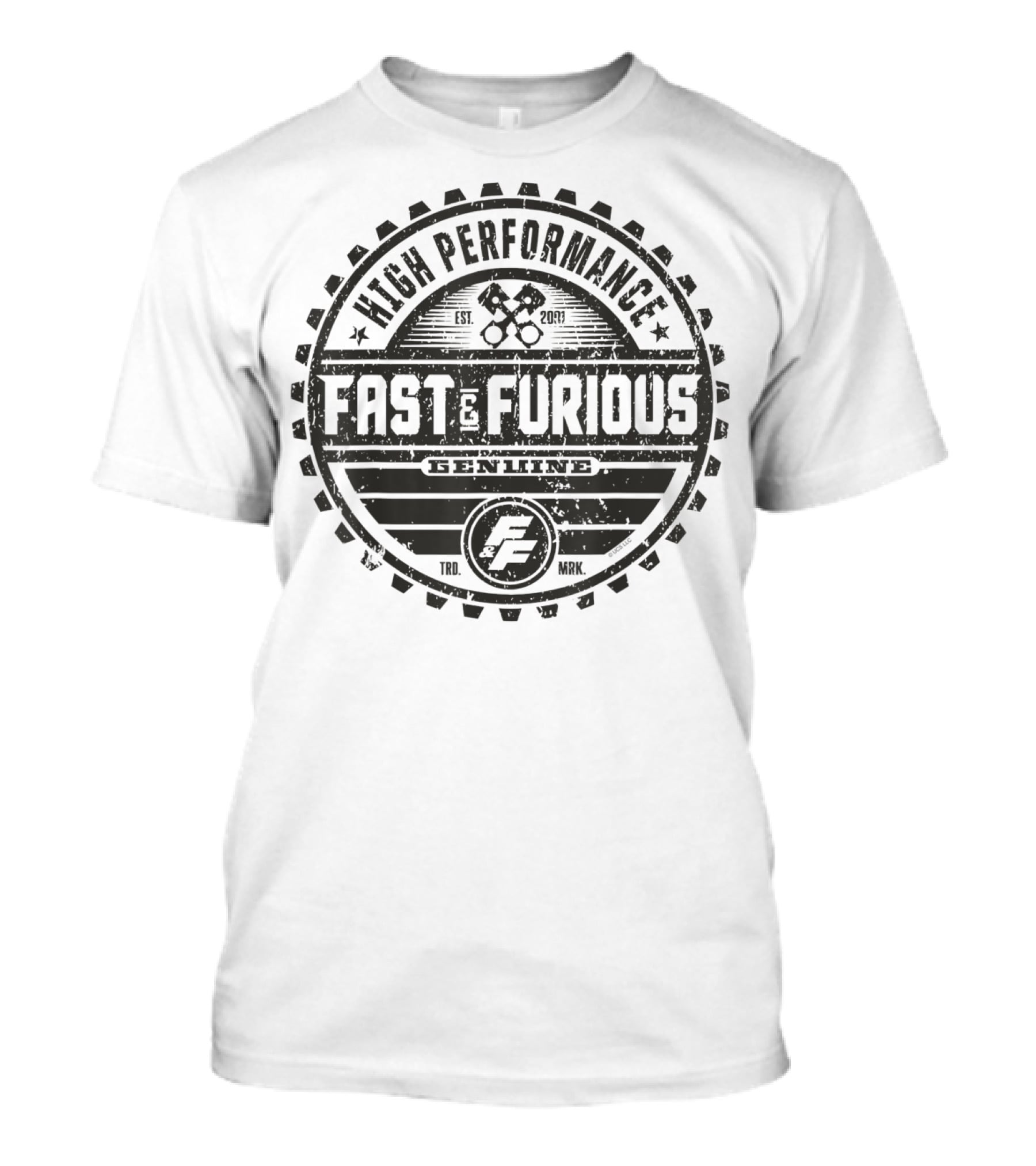 High Performance Fast Furious Engine Since 2001 Tire Work T-Shirt