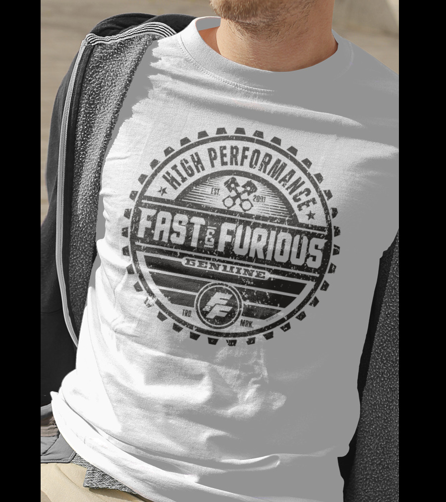 High Performance Fast Furious Engine Since 2001 Tire Work T-Shirt