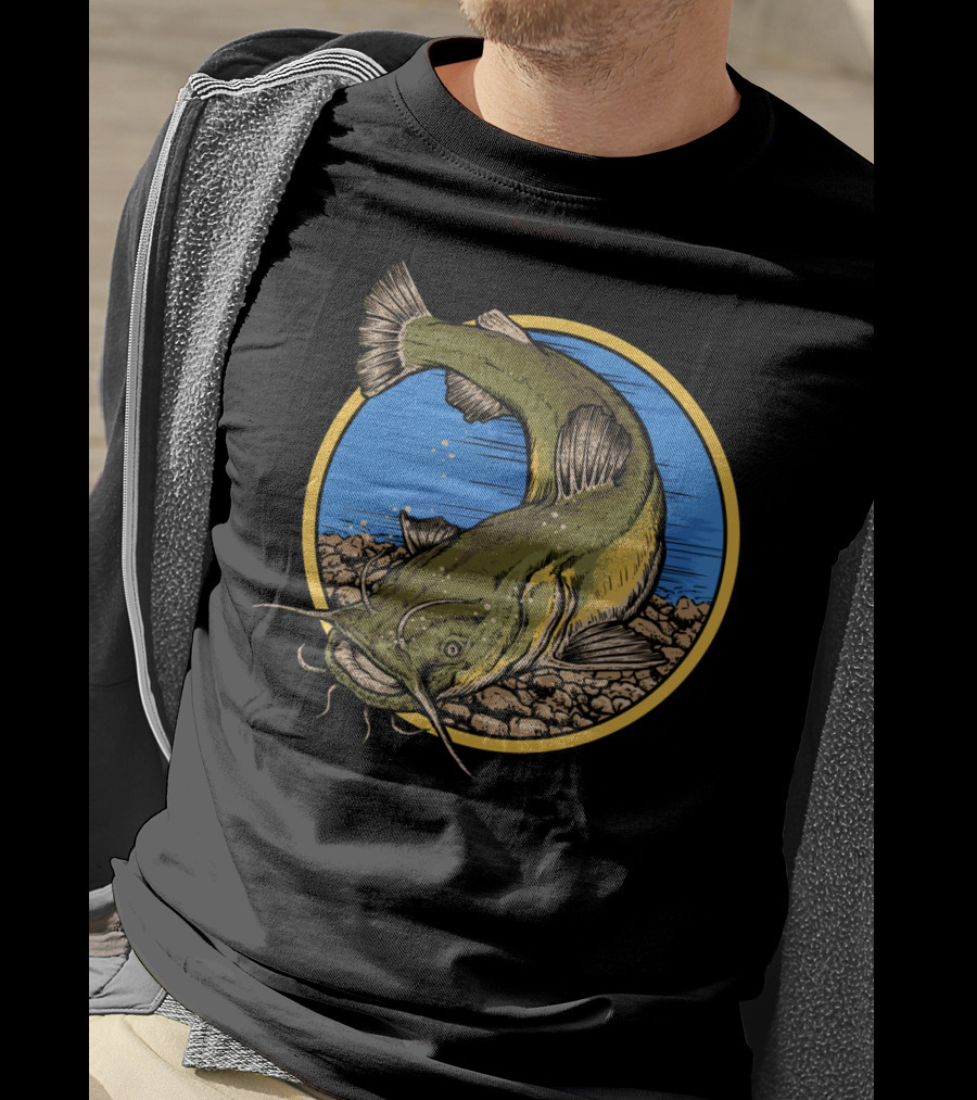 Flathead Catfish Fishing River Adventure T-Shirt