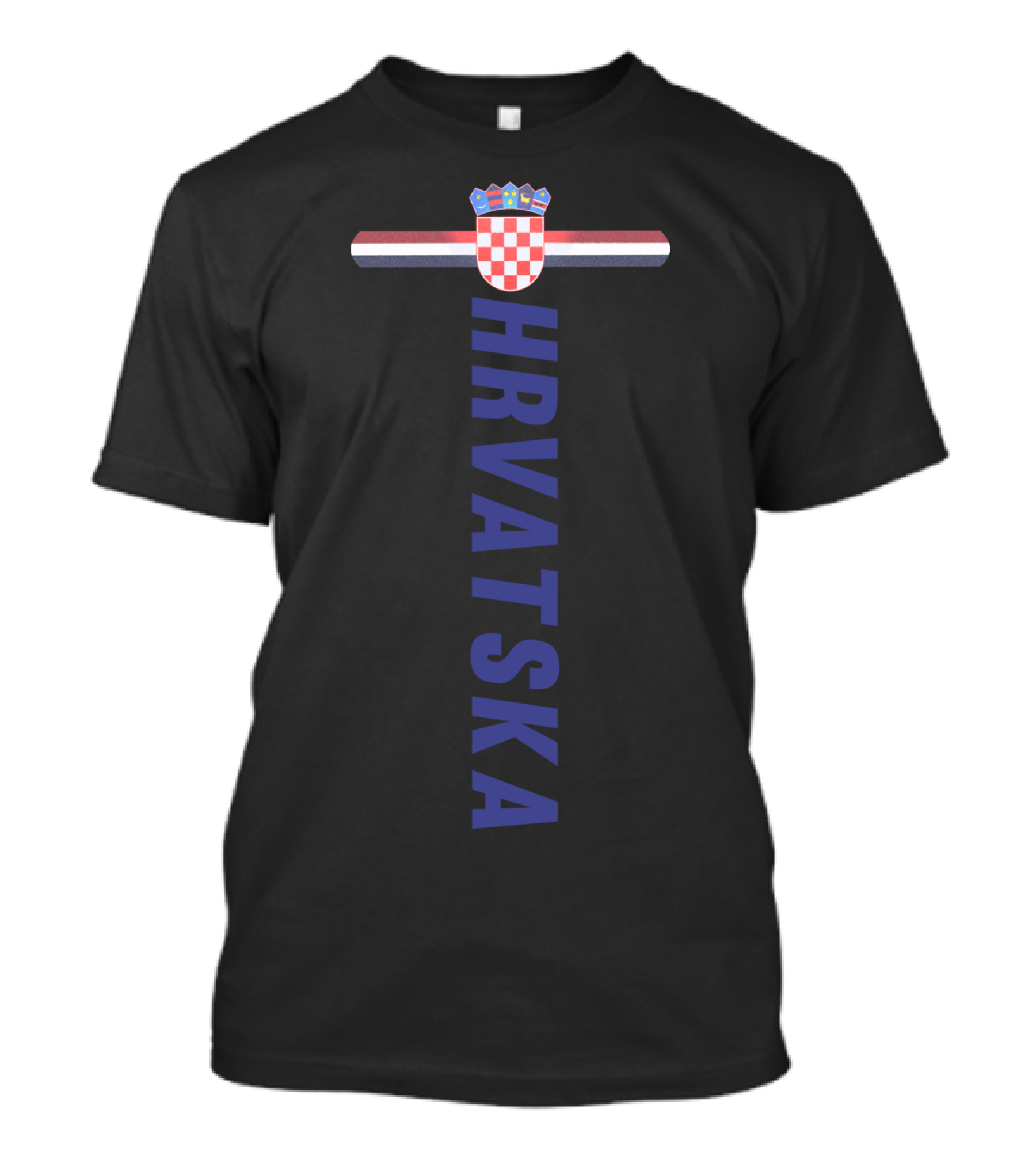 Hrvatska Croatian Flag Red White Blue Crest Sportsstyle T-Shirt