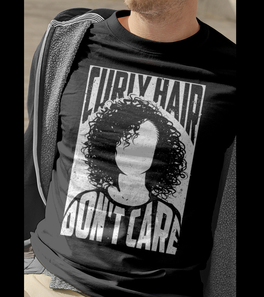 Curly Hair Don't Care Curlyhaired Charm T-Shirt