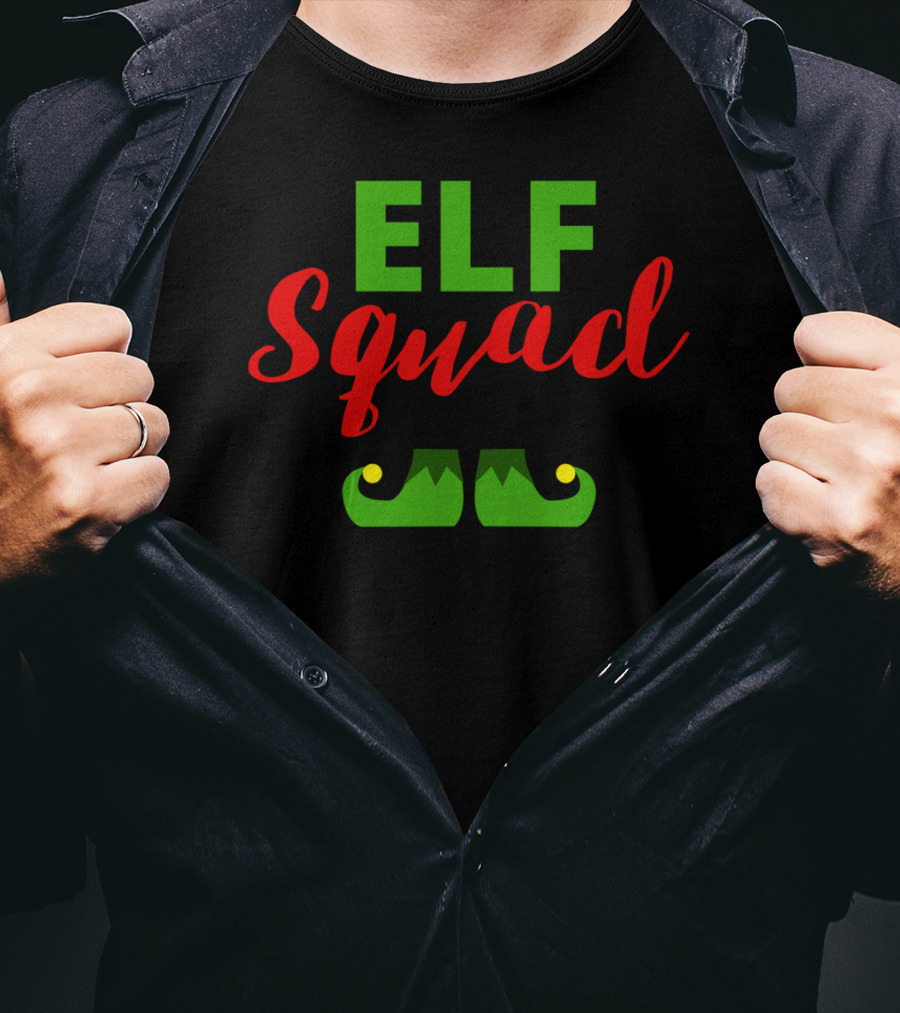 ELF Squad Cute Christmas Elf Squad Menwomen T-Shirt