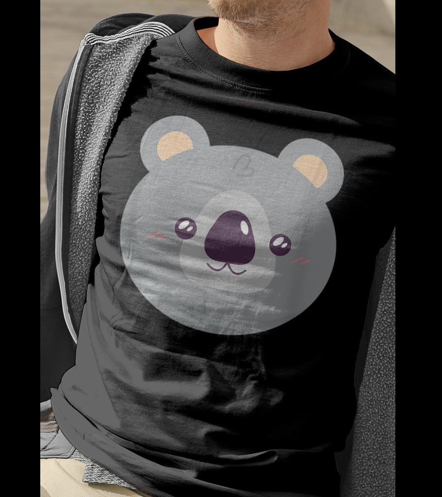 Cute Koala Face Blushing Expression T-Shirt