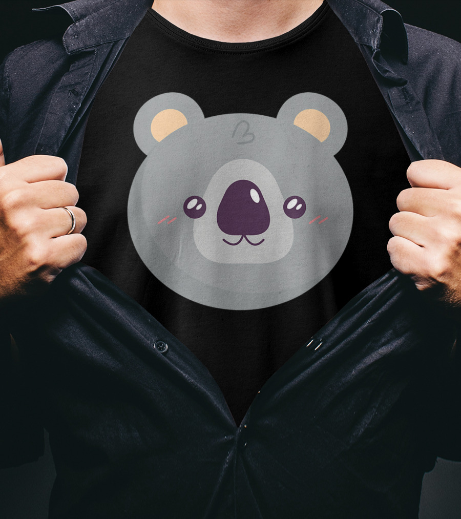 Cute Koala Face Blushing Expression T-Shirt
