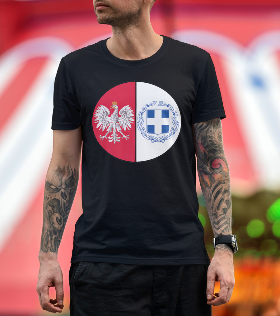 Poland White Eagle Greece National Emblems T-Shirt