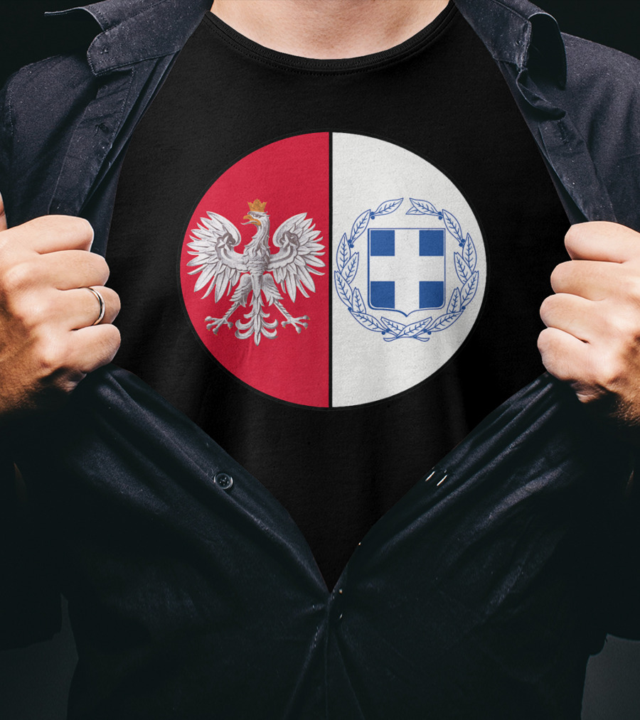 Poland White Eagle Greece National Emblems T-Shirt