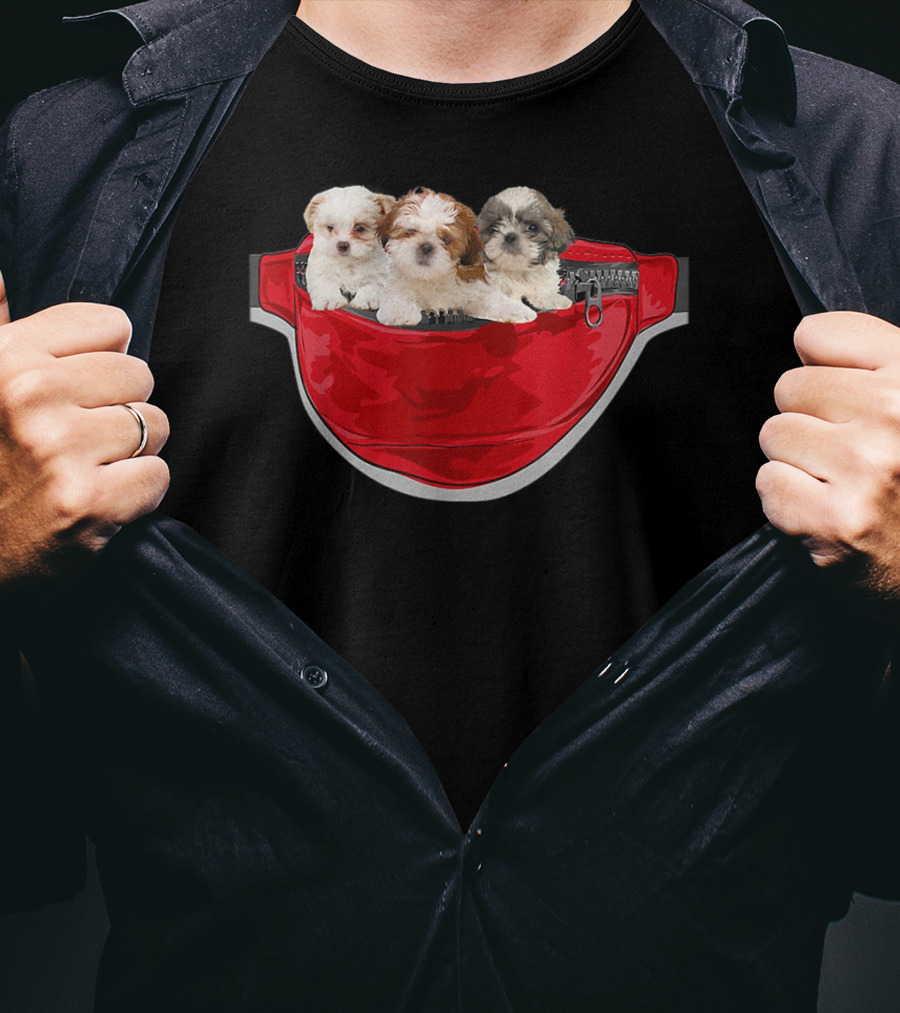 Funny Shih Tzu Dog Pocket Waist Pack Lover T-Shirt