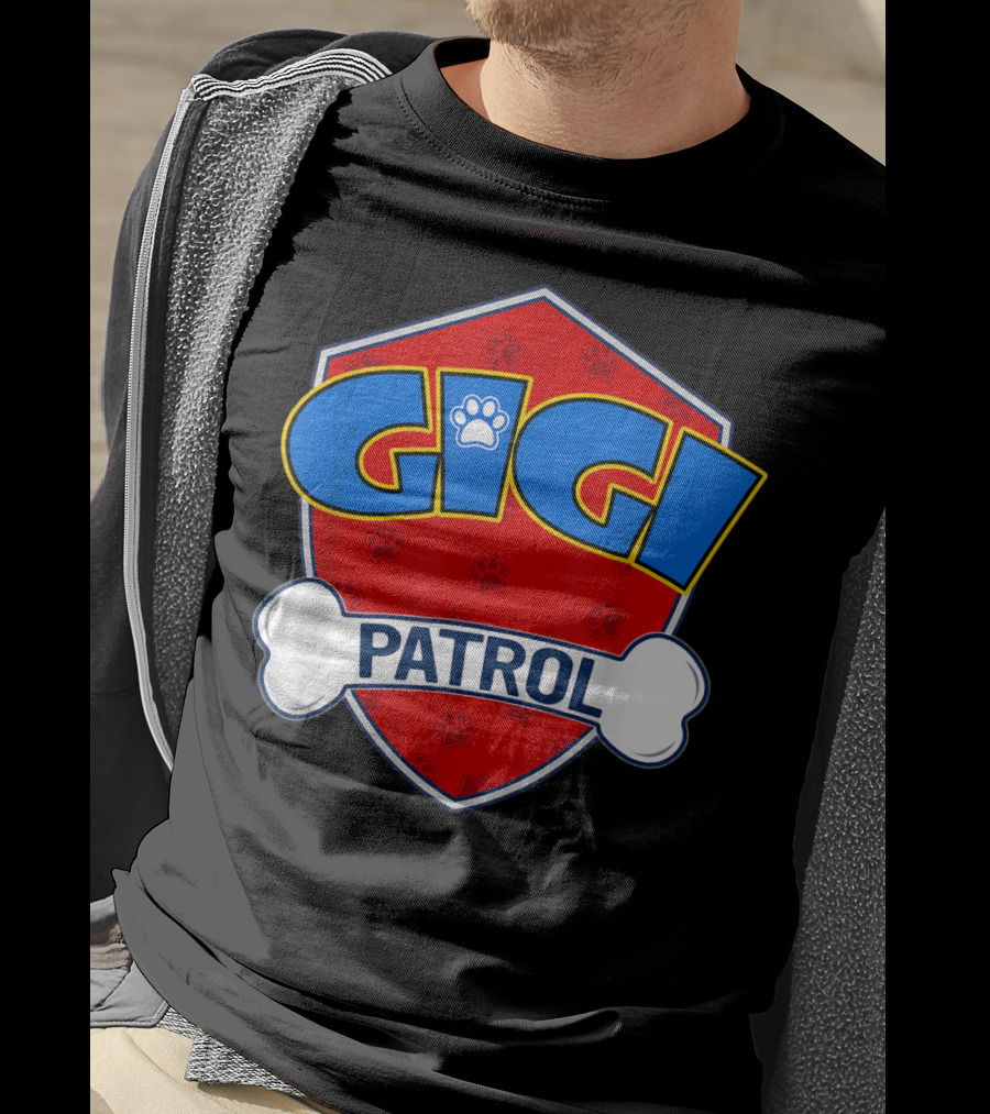 Gigi Patrol Shield Paw Badge Dog T-Shirt