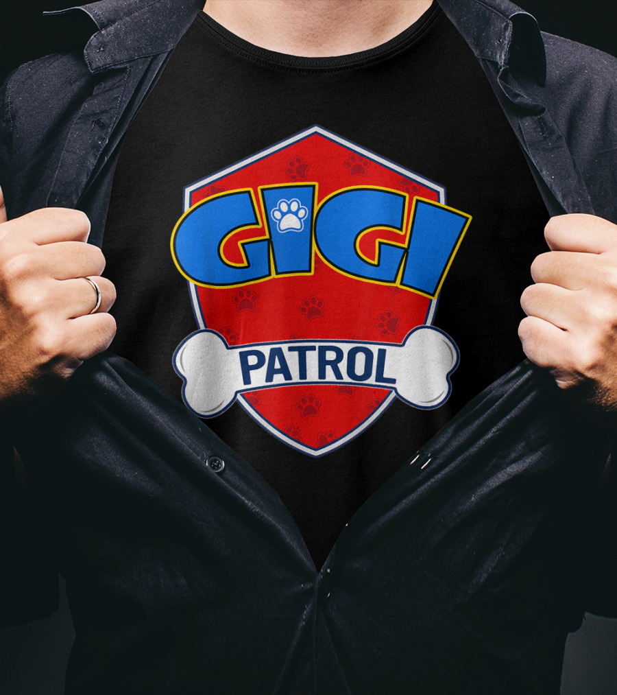 Gigi Patrol Shield Paw Badge Dog T-Shirt