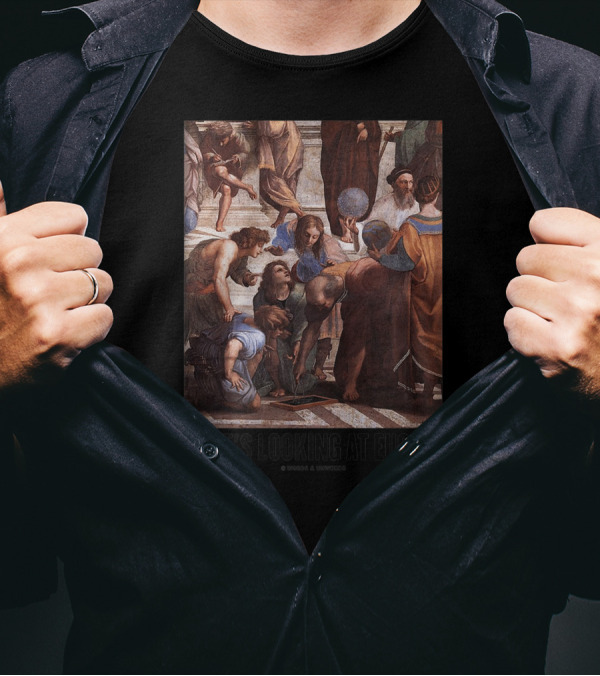 Here's Looking At Euclid Raphael School Of Athens Geometric T-Shirt