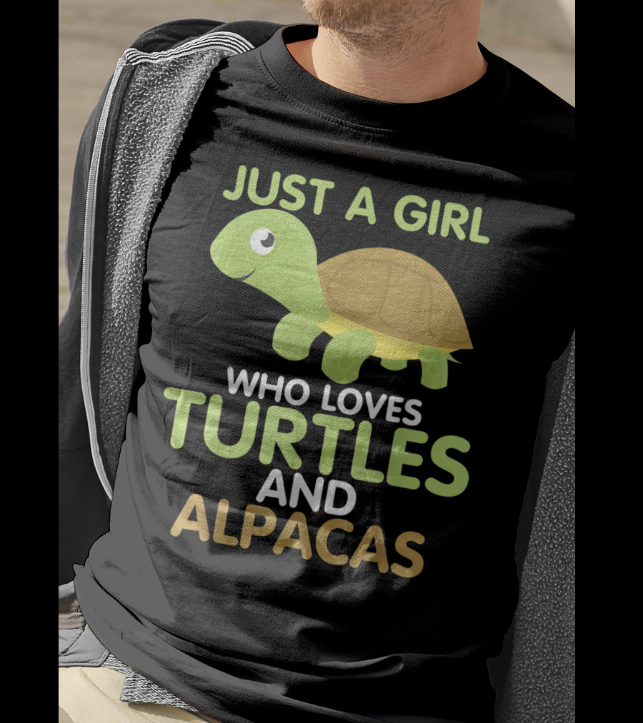 Just A Girl Who Loves Turtles And Alpacas T-Shirt