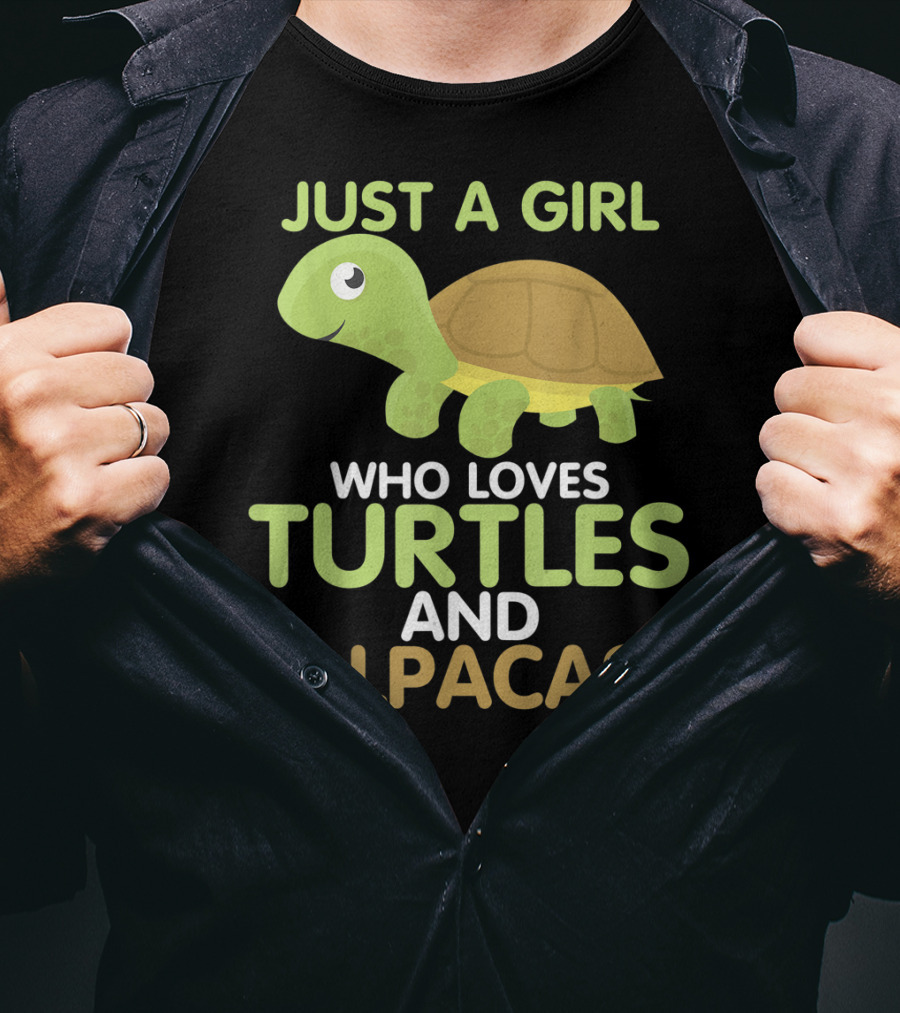 Just A Girl Who Loves Turtles And Alpacas T-Shirt