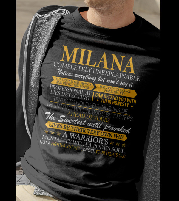 Milana Completely Unexplainable Warrior's Mentality Poet's Soul T-Shirt