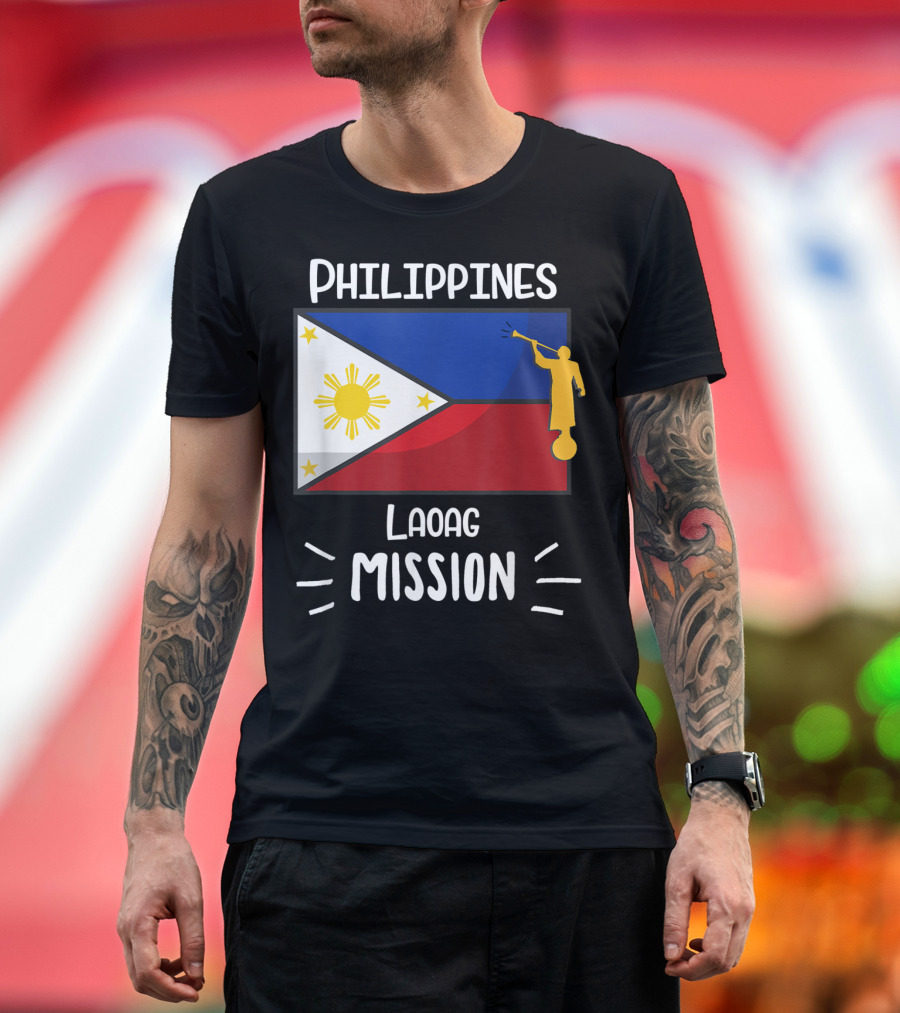 Philippines Laoag Mission Flag and Angel T-Shirt