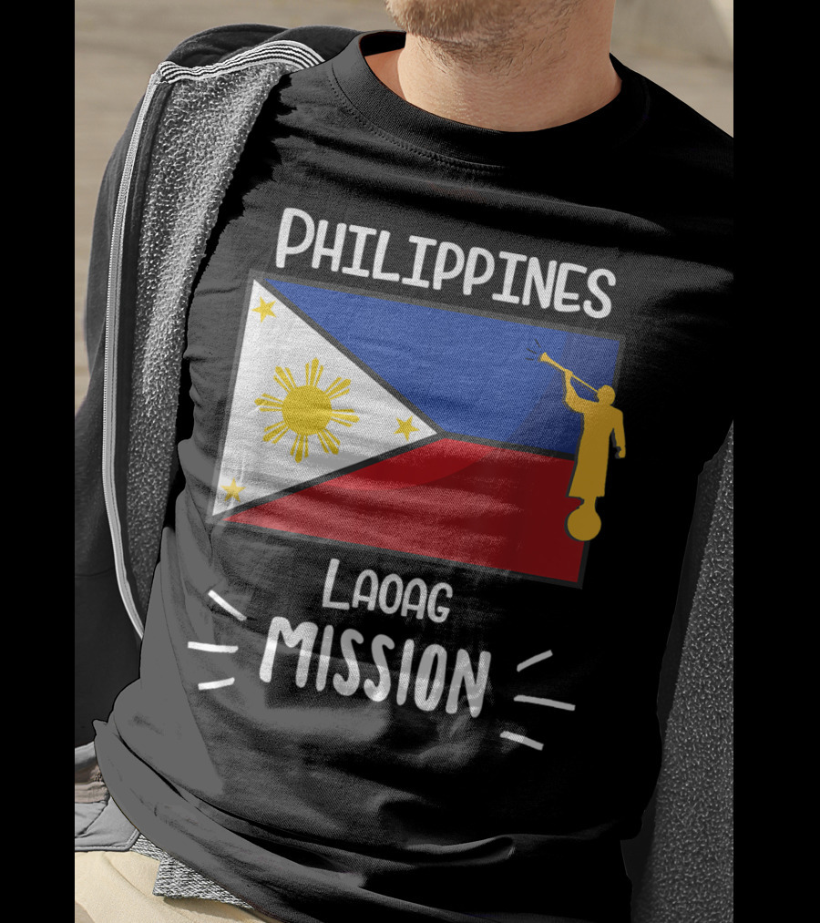Philippines Laoag Mission Flag And Angel T-Shirt