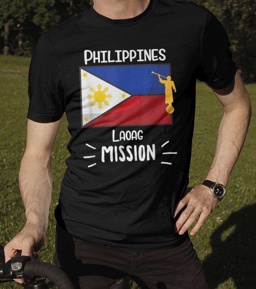 Philippines Laoag Mission Flag And Angel T-Shirt