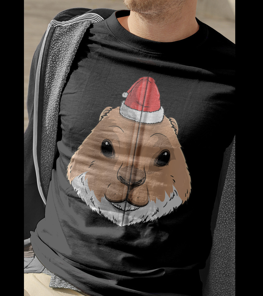 Prairie Dog Wearing Santa Claus Hat T-Shirt