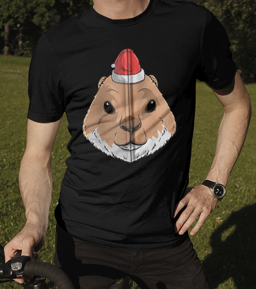 Prairie Dog Wearing Santa Claus Hat T-Shirt