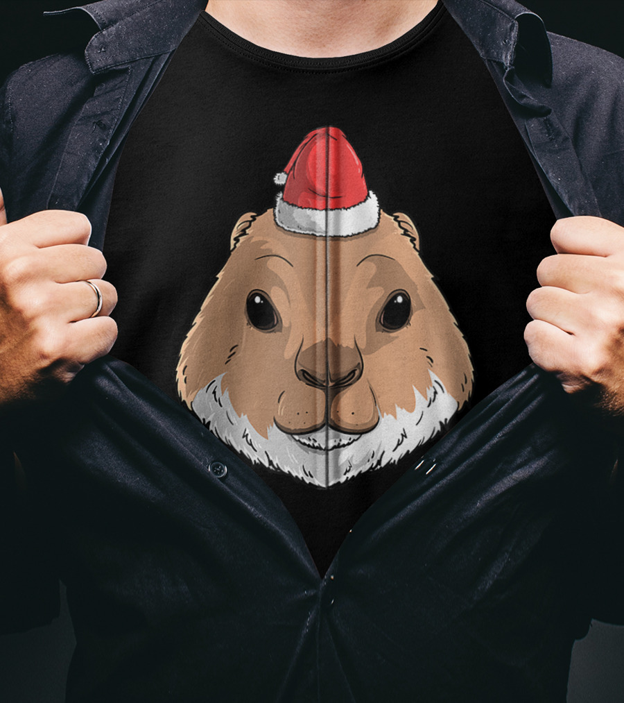 Prairie Dog Wearing Santa Claus Hat T-Shirt