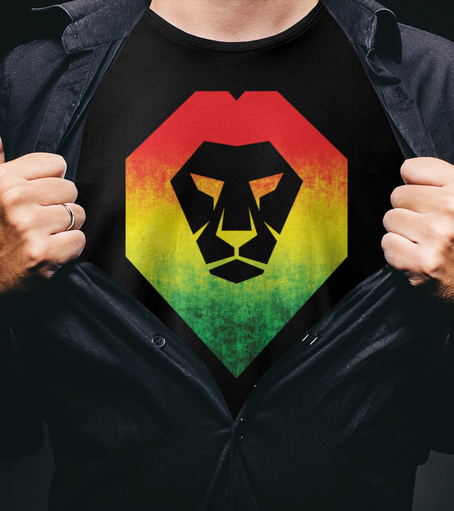 Rasta Flag Jamaican Reggae Lion Bold And Proud T-Shirt