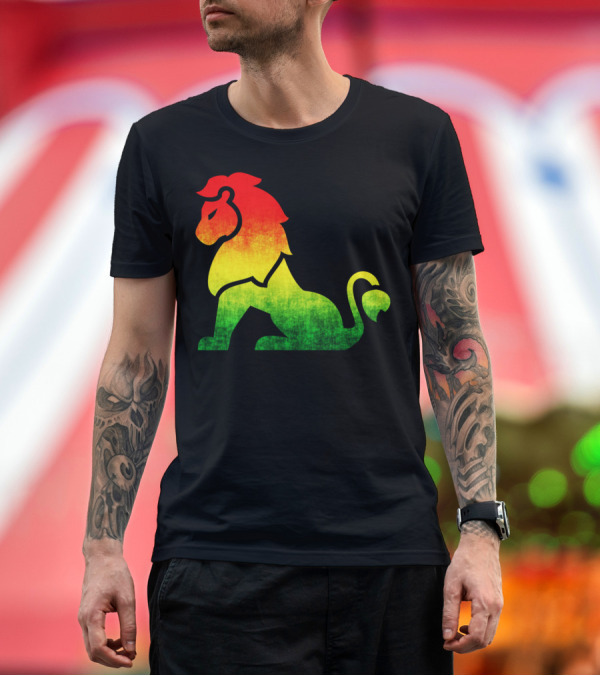 Premium T-Shirt: Rasta Flag Reggae Lion Jamaica T-Shirt Rasta Flag Reggae Lion Jamaica T-Shirt