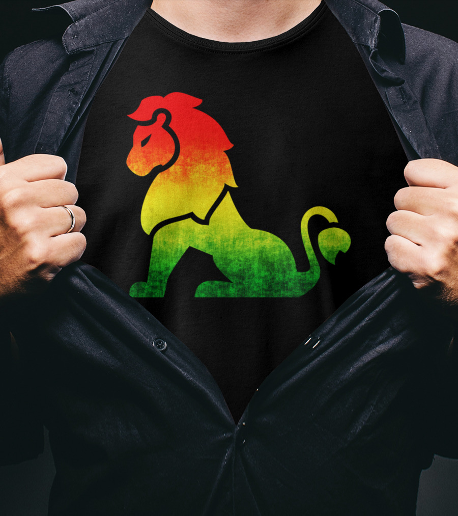 Rasta Flag Reggae Lion Jamaica T-Shirt