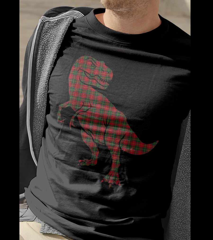 Sister Red Plaid Dinosaur T-Shirt