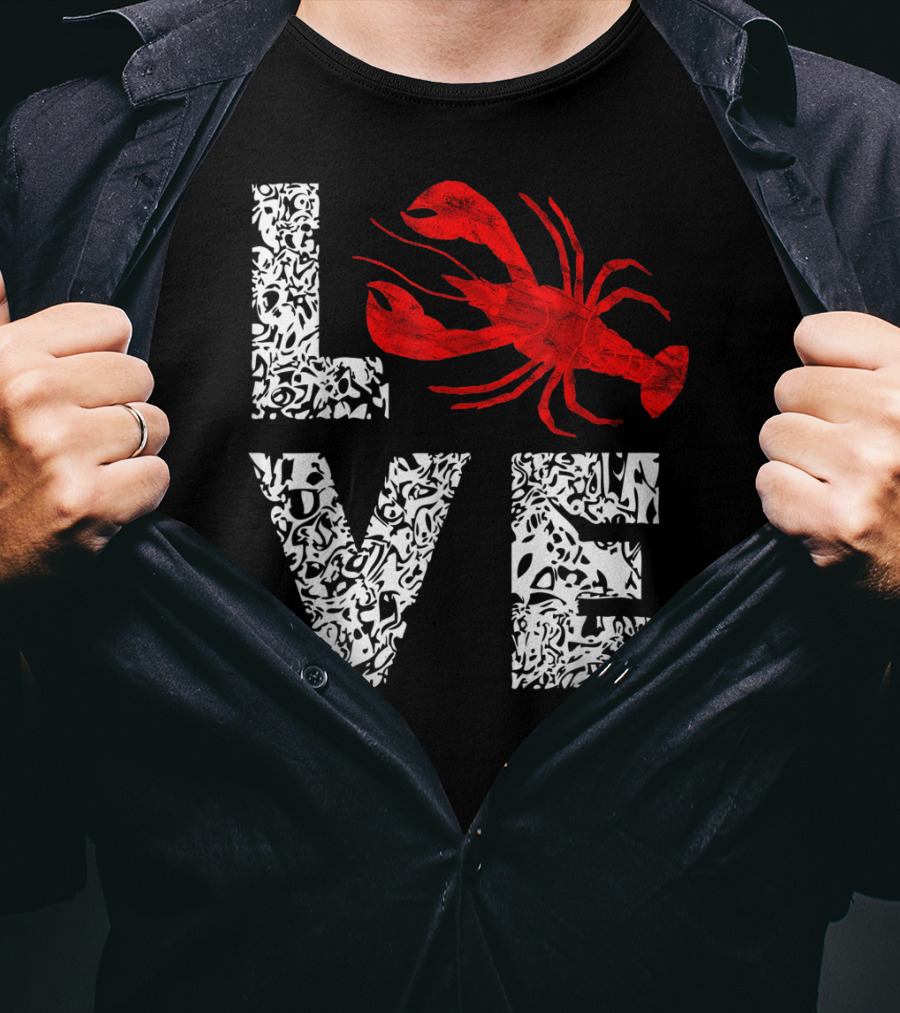 Love Crawfish Cajun River Crayfish Crab Boils Ditch T-Shirt