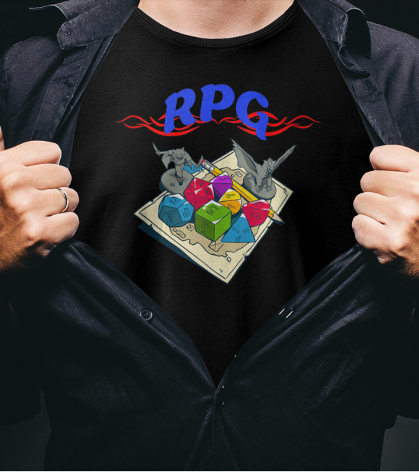 Rpg Dice Dungeon Gaming Board Game Nerdy Gamer T-Shirt