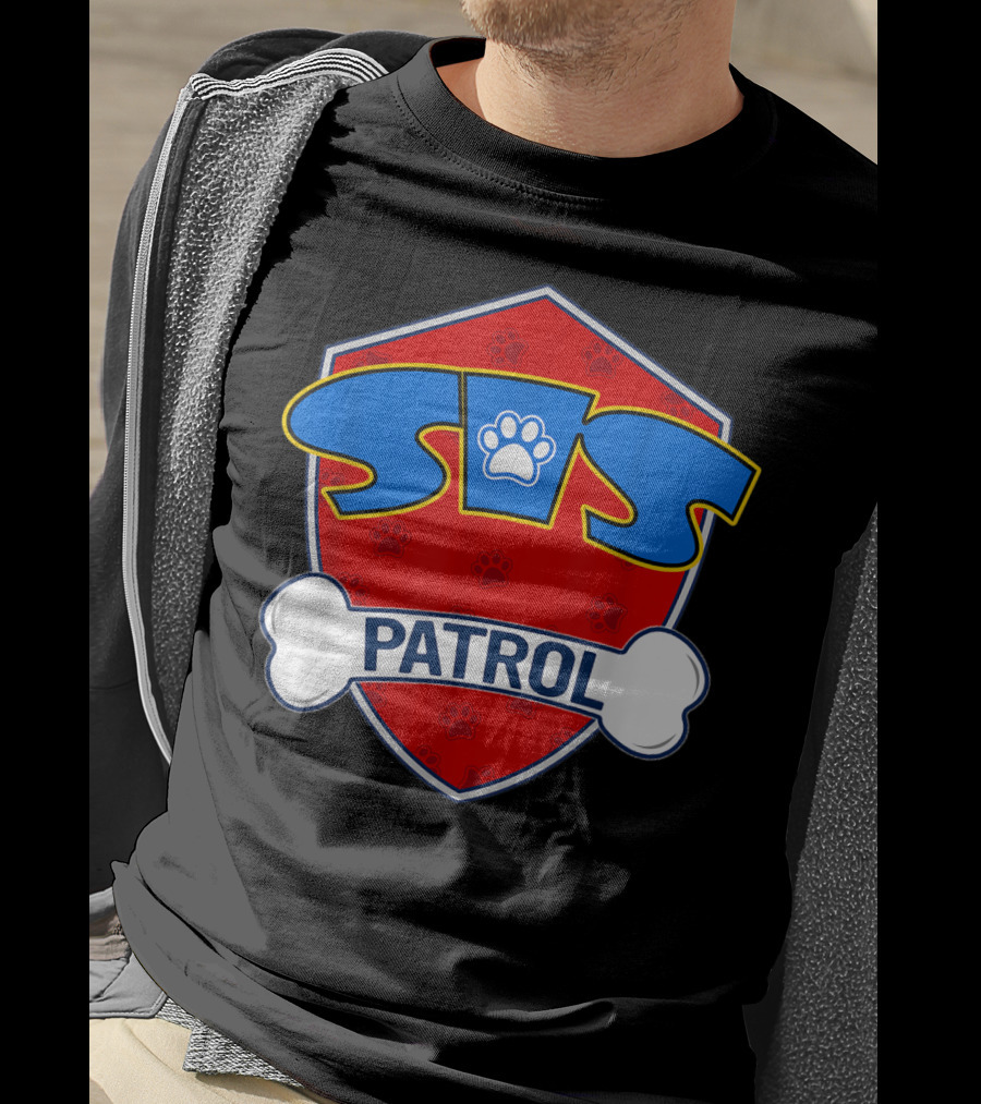 Sis Patrol Paw Shield Sister Dog T-Shirt