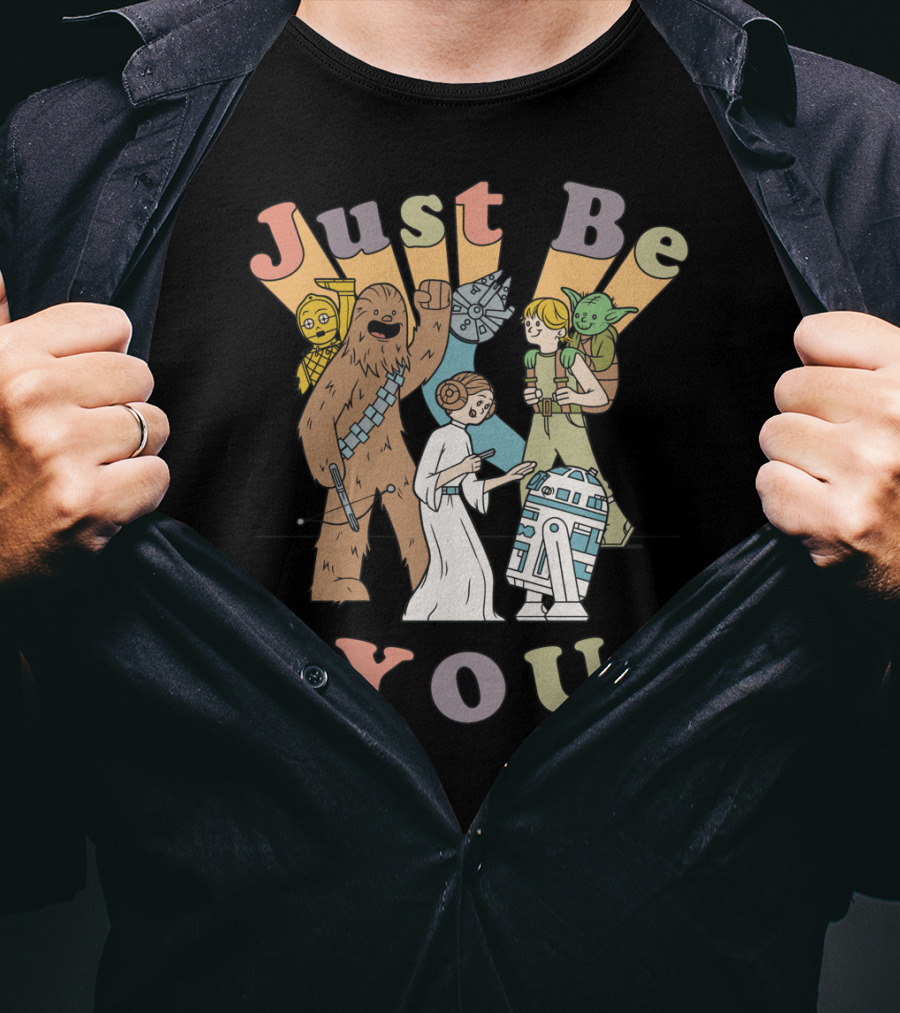 Just Be You Star Wars Group Cartoon Characters T-Shirt