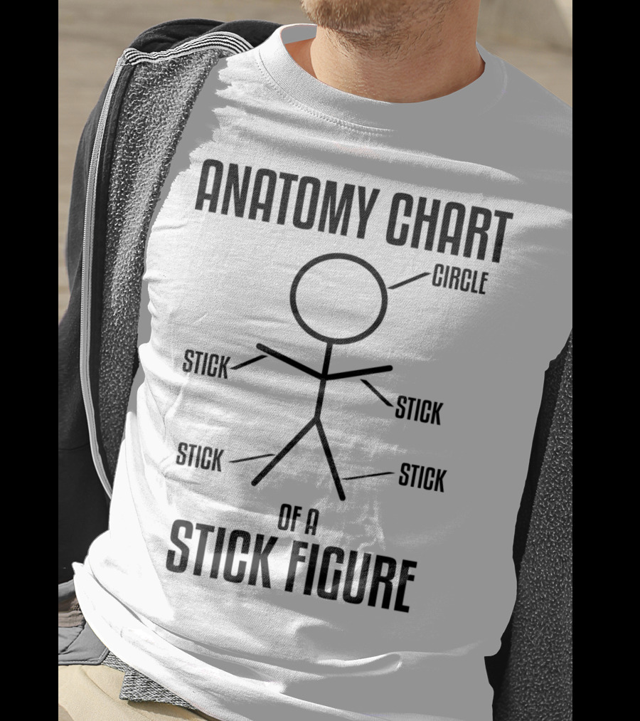Anatomy Chart Of A Stick Figure Circle Stick T-Shirt