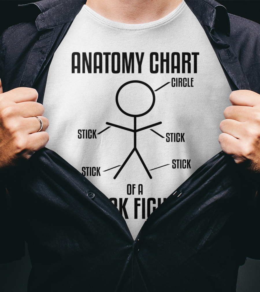 Anatomy Chart Of A Stick Figure Circle Stick T-Shirt