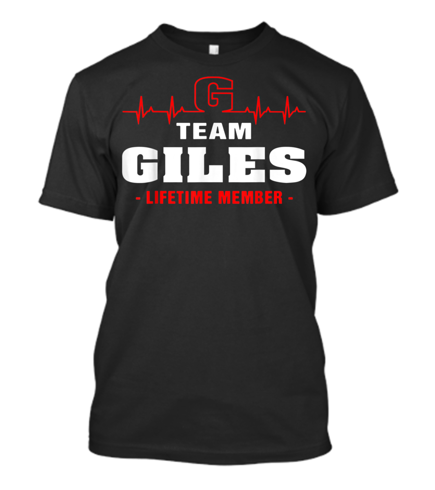 Team Giles Lifetime Member G Logo Heartbeat T-Shirt