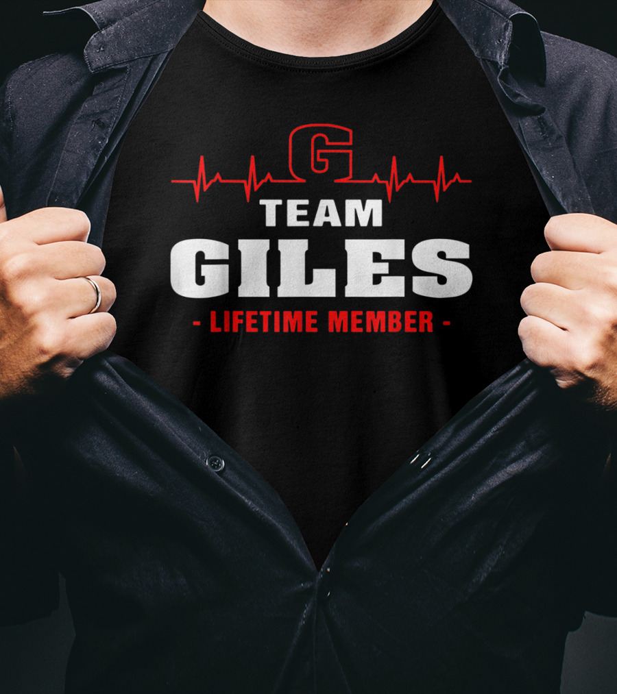 Team Giles Lifetime Member G Logo Heartbeat T-Shirt