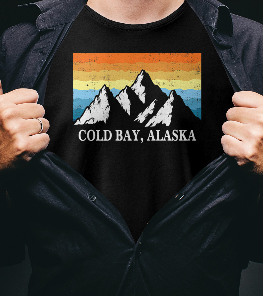 Cold Bay Alaska Retro Mountain Hiking Adventure T-Shirt