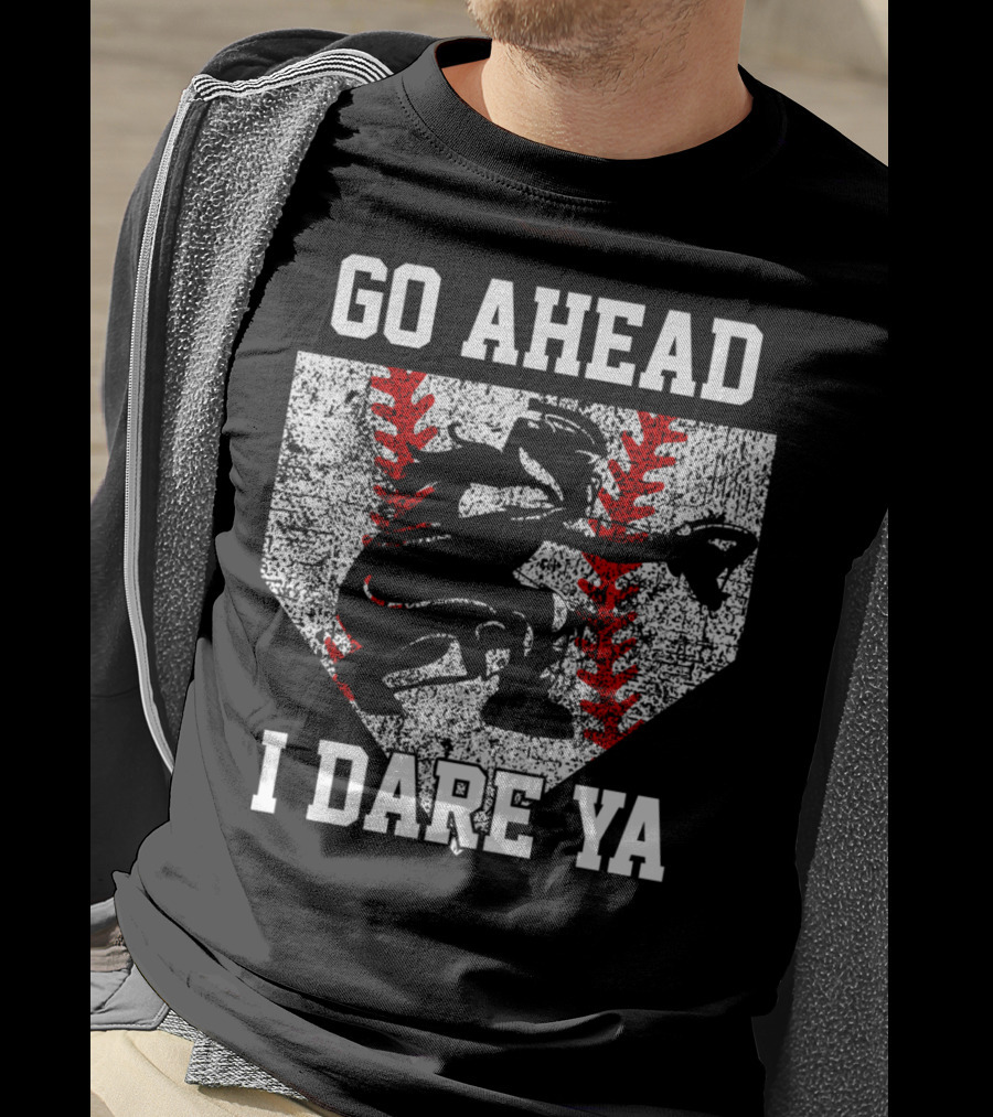Go Ahead I Dare Ya Softball Catcher Home Plate T-Shirt