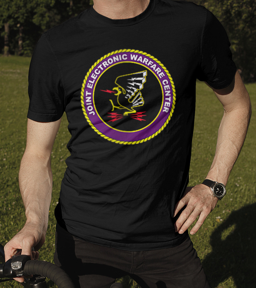 Joint Electronic Warfare Center Logo Emblem Bird With Lightning T-Shirt