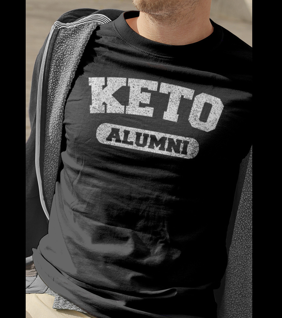Keto Alumni Low Carb Ketogenic Keto Retro College T-Shirt