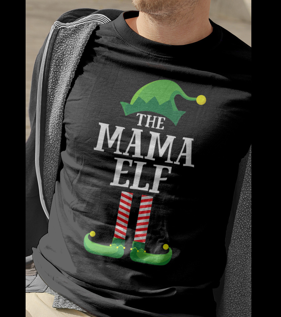 The Mama Elf Christmas Family T-Shirt