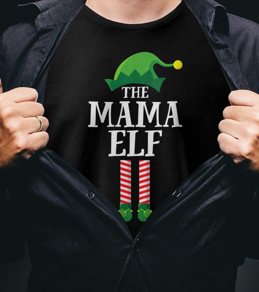 The Mama Elf Christmas Family T-Shirt