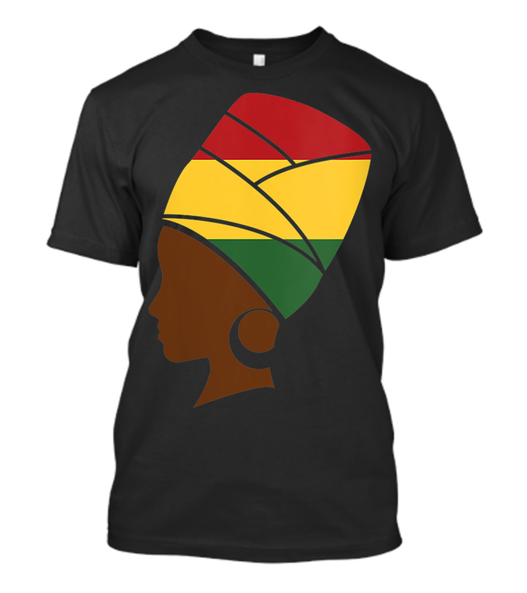 Proud Jamaica Reggae Woman With Rasta Colors T-Shirt