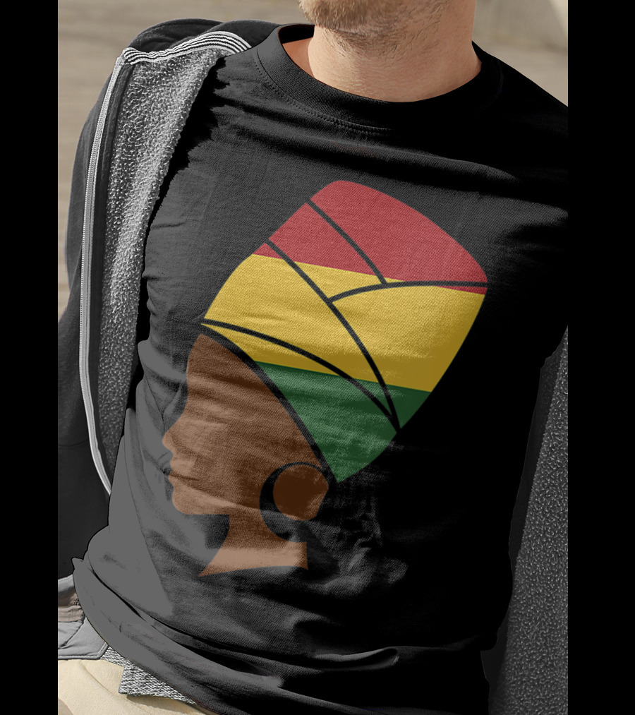 Proud Jamaica Reggae Woman With Rasta Colors T-Shirt