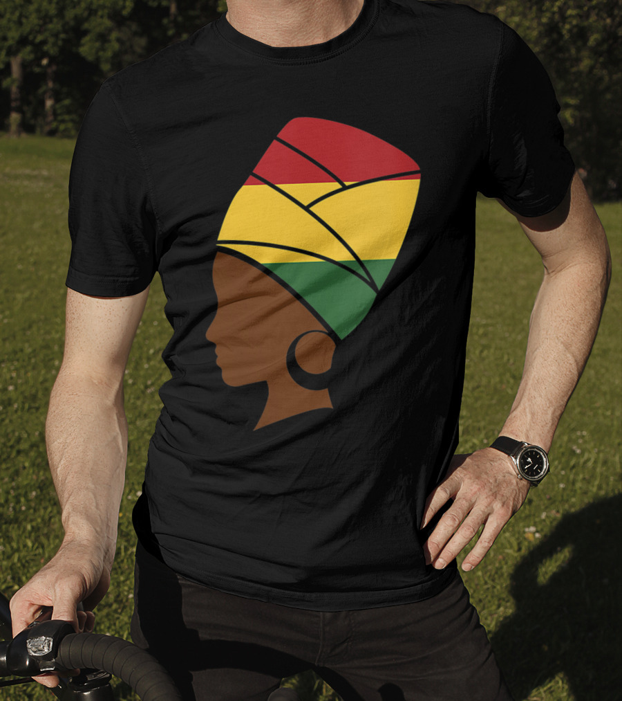Proud Jamaica Reggae Woman With Rasta Colors T-Shirt