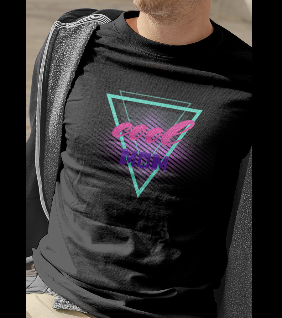 Retro 80's Cool Mom Club Triangle T-Shirt