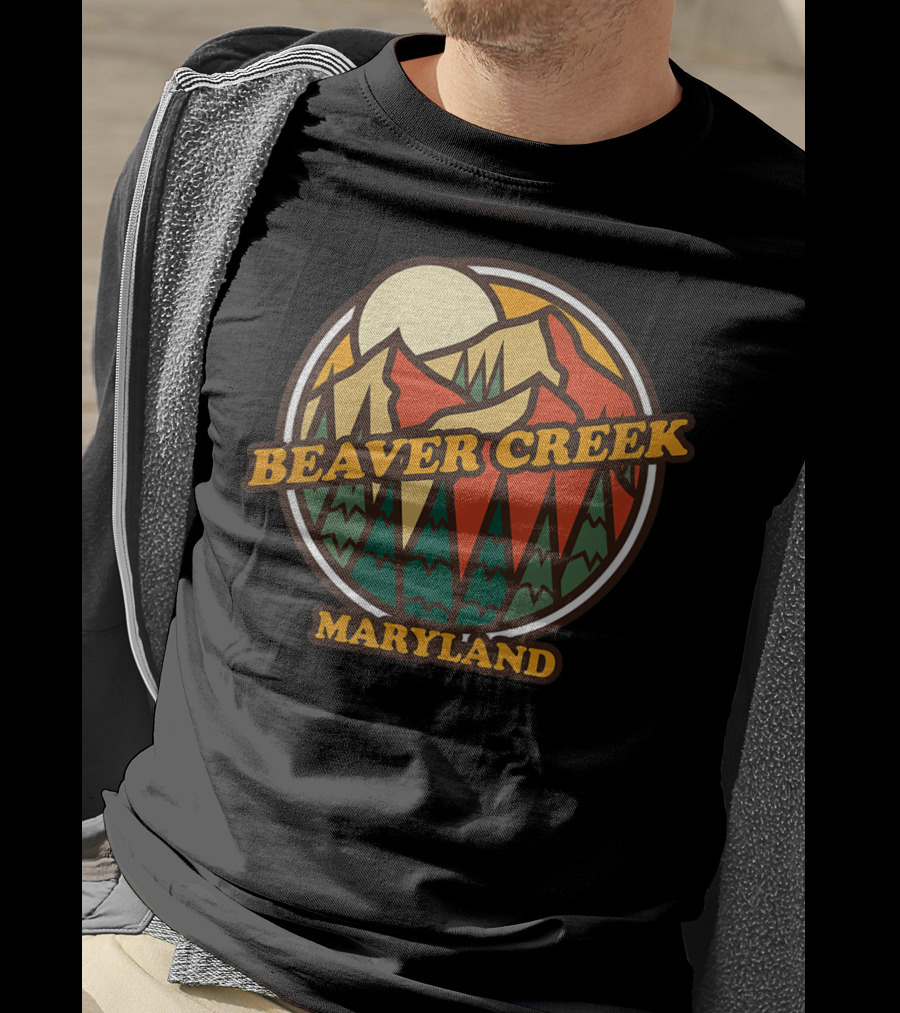 Beaver Creek Maryland Mountain Vintage Retro T-Shirt